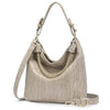 Casual PU Leather Shiny Serpentine Hobos Stylish Luxury Embossed Big Handbag Mssza