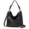 Casual PU Leather Shiny Serpentine Hobos Stylish Luxury Embossed Big Handbag Mssza