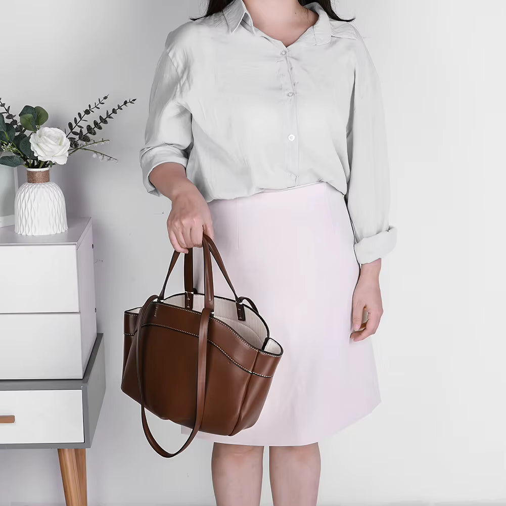 Casual PU Leather Trendy Shoulder High Quality Top-Handle Bag Mssza