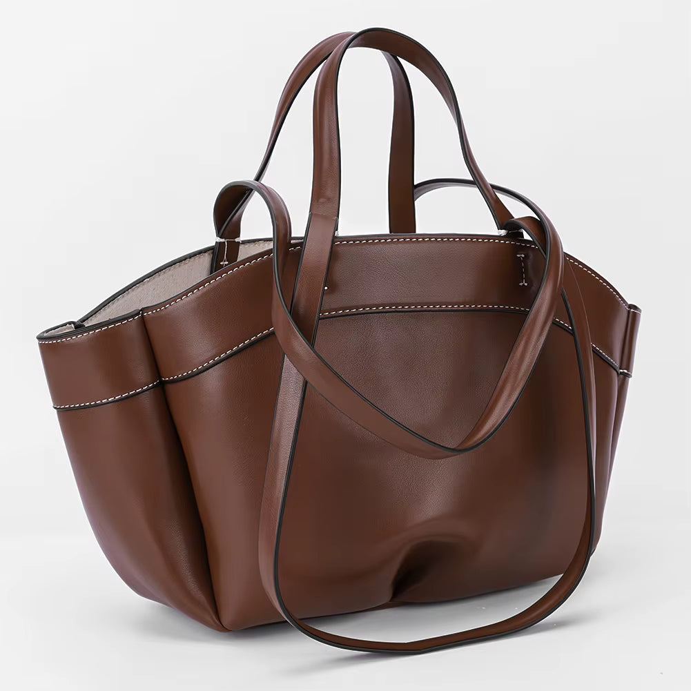 Casual PU Leather Trendy Shoulder High Quality Top-Handle Bag Mssza