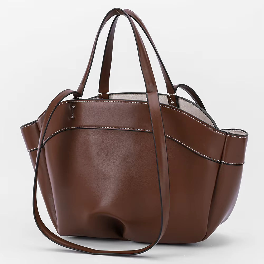 Casual PU Leather Trendy Shoulder High Quality Top-Handle Bag Mssza