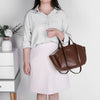 Casual PU Leather Trendy Shoulder High Quality Top-Handle Bag Mssza