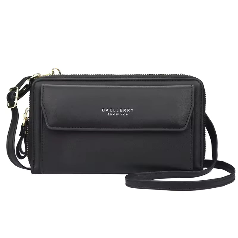 Casual PU Solid Top Quality Phone Pocket Small Shoulder Bag Mssza