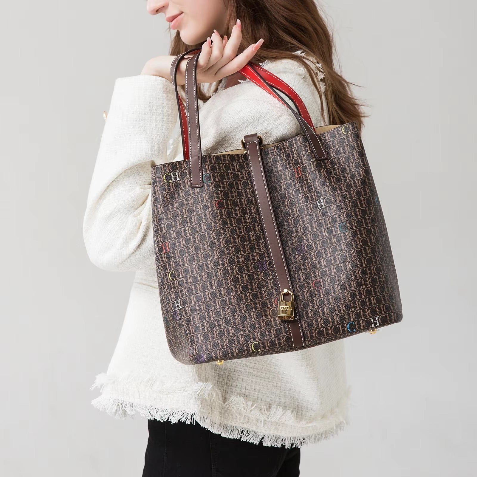 Casual PVC Large Capacity Tote Bag Mssza