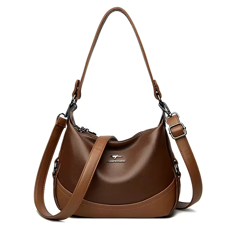 Casual Patchwork Sequined PU Leather Shoulder Crossbody Bag Mssza