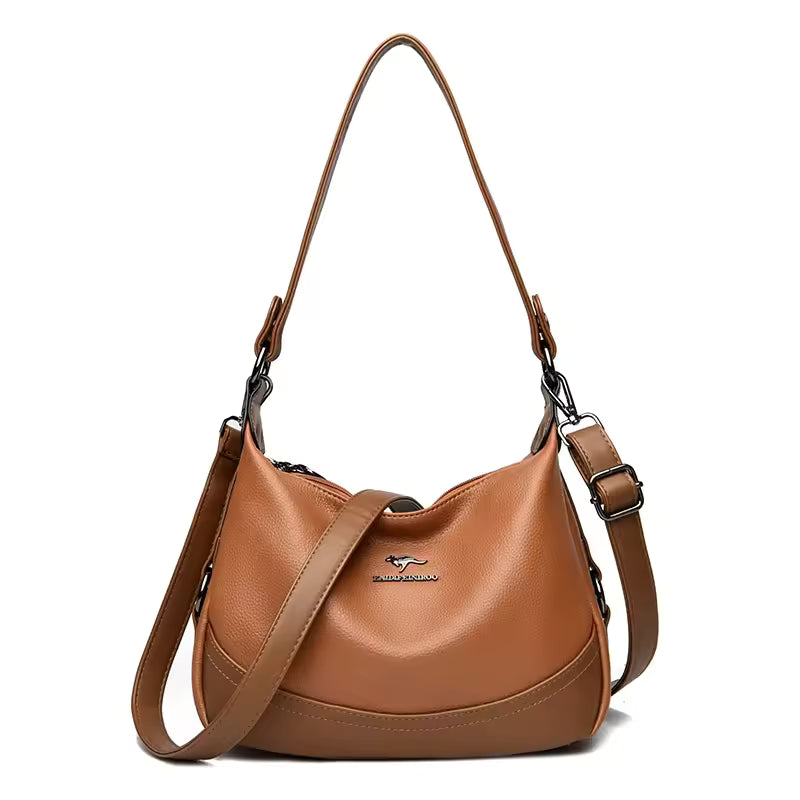 Casual Patchwork Sequined PU Leather Shoulder Crossbody Bag Mssza
