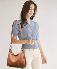 Casual Patchwork Sequined PU Leather Shoulder Crossbody Bag Mssza