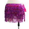Casual Patchwork Sequins Tassel Performance Stage Belly Dance Mini Skirt Mssza