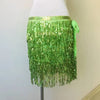 Casual Patchwork Sequins Tassel Performance Stage Belly Dance Mini Skirt Mssza