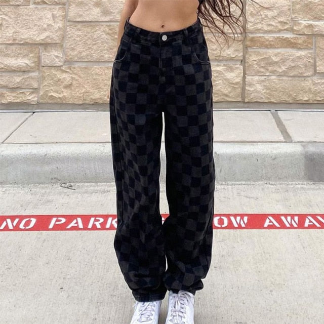 Casual Patchwork Streetwear Wide Leg Pants Mssza