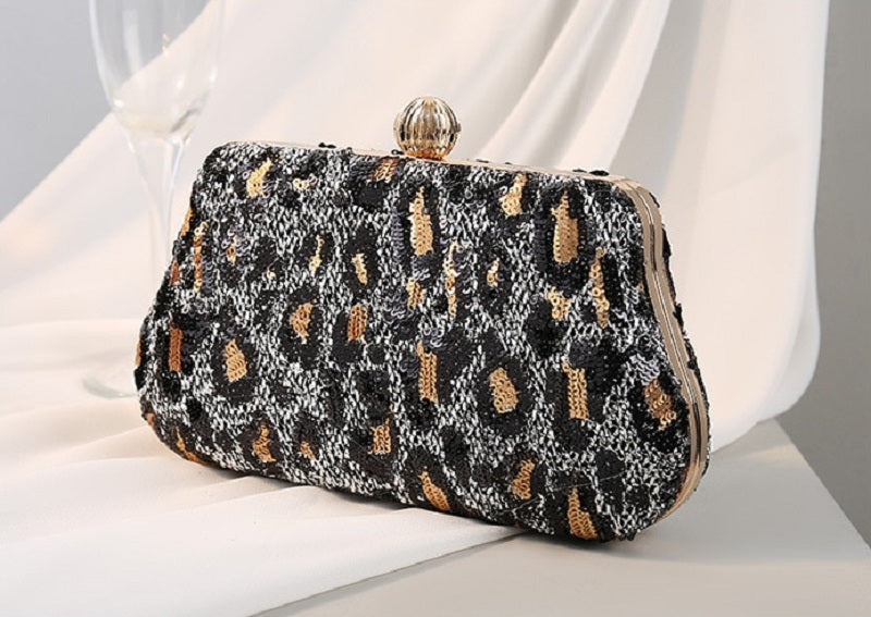 Casual Pearl Beaded Shoulder Bag Metal Cage Clutches Handbags Mssza