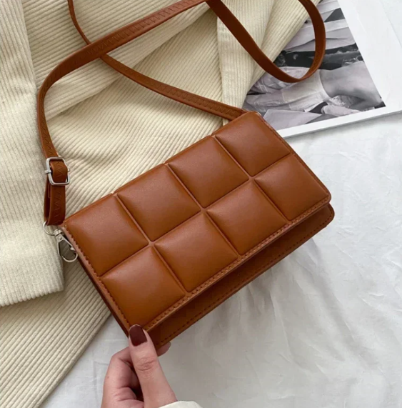 Casual Plaid Literary Single Minority Design Versatile Cross Body Shoulder Bags Mssza