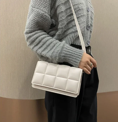 Casual Plaid Literary Single Minority Design Versatile Cross Body Shoulder Bags Mssza