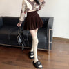 Casual Pleated Empire A-Line High Waist Medium Stretch Mini Skirts Mssza