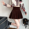 Casual Pleated Empire A-Line High Waist Medium Stretch Mini Skirts Mssza