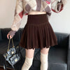 Casual Pleated Empire A-Line High Waist Medium Stretch Mini Skirts Mssza
