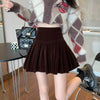 Casual Pleated Empire A-Line High Waist Medium Stretch Mini Skirts Mssza