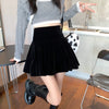 Casual Pleated Empire A-Line High Waist Medium Stretch Mini Skirts Mssza