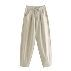 Casual Pleated Loose Streetwear Pocket Cowboy Pants Mssza