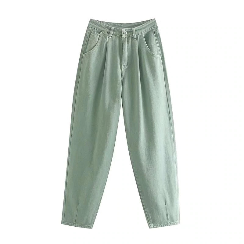 Casual Pleated Loose Streetwear Pocket Cowboy Pants Mssza