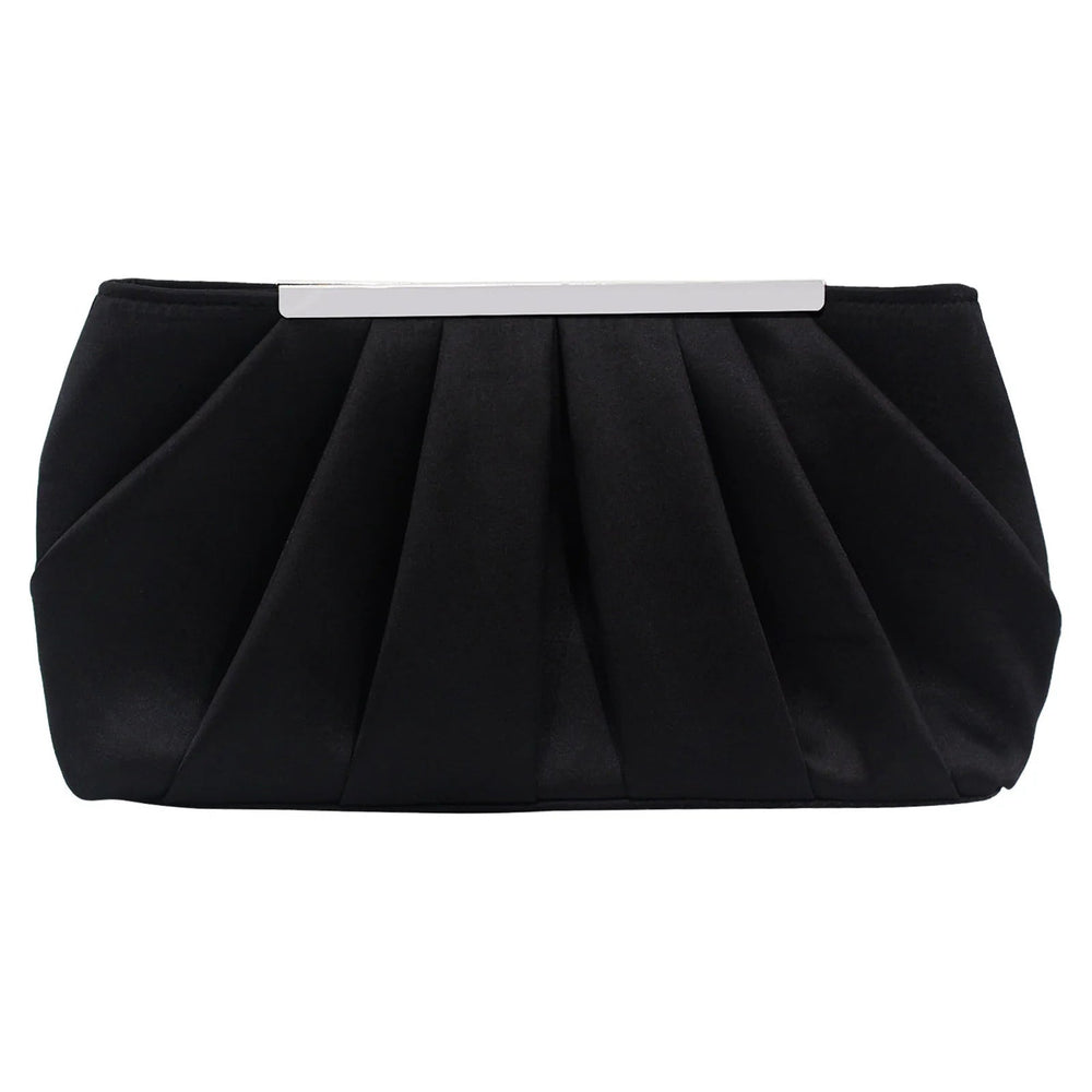 Casual Pleated Silk Polyester Dinner Simple And Generous Large Capacity Clutch Bag Mssza