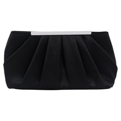 Casual Pleated Silk Polyester Dinner Simple And Generous Large Capacity Clutch Bag Mssza