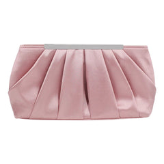 Casual Pleated Silk Polyester Dinner Simple And Generous Large Capacity Clutch Bag Mssza