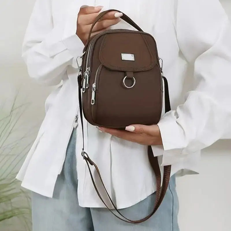 Casual Polyester Single Shoulder Strap Suitable For Both Versatile Zipper Crossbody Bag Mssza