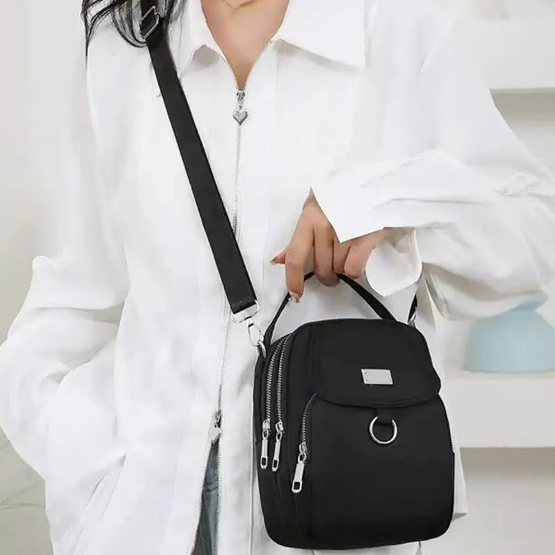 Casual Polyester Single Shoulder Strap Suitable For Both Versatile Zipper Crossbody Bag Mssza