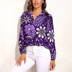 Casual Print Single Breasted Regular Fit Long-Sleeve Shirt Mssza