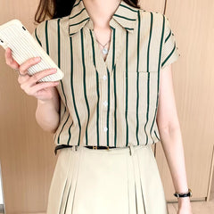 Casual Print Slight Stretch Single Breasted Shirts Mssza