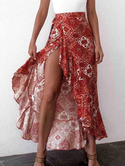 Casual Printed Polyester Skirt Bottoms Mssza