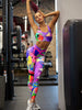Casual Printed Tank Top Bra And High Waist Skinny Pants Tracksuits Two Piece Mssza