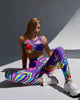 Casual Printed Tank Top Bra And High Waist Skinny Pants Tracksuits Two Piece Mssza