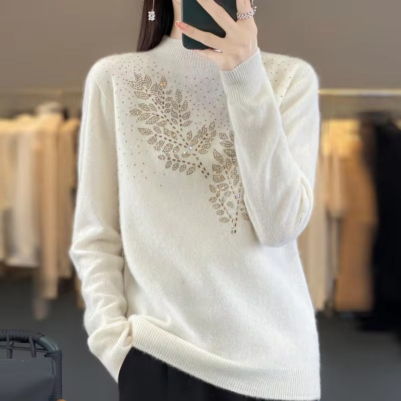 Casual Pullover Woolen Slim Fit Diamond Knitted Thick and Warm Top Mssza