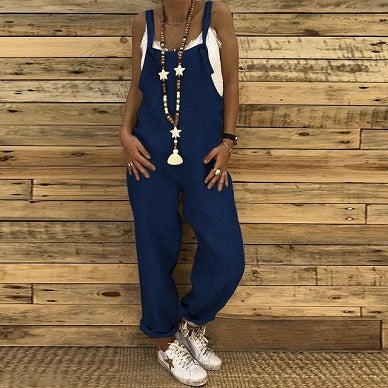 Casual Punk Strap Baggy Pockets  jumpsuit Mssza