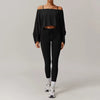 Trendy Quick-Drying Crop Top And Pant 2 Piece Sports Yoga Suit Mssza