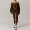 Trendy Quick-Drying Crop Top And Pant 2 Piece Sports Yoga Suit Mssza
