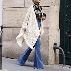 Casual Raised Bell Bottoms Zipper Fly Button Pants Mssza