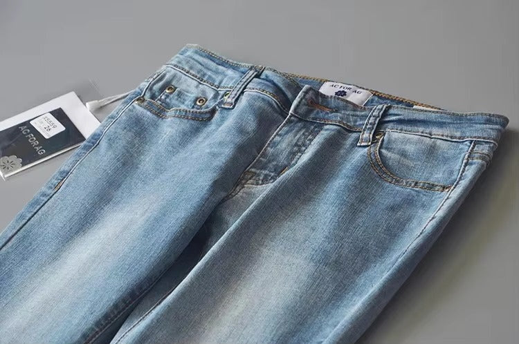Casual Raised Bell Bottoms Zipper Fly Button Pants Mssza