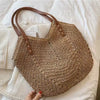 Casual Rattan Woven Top Handle Hollow Raffia Crochet Beach Straw Handbags Mssza
