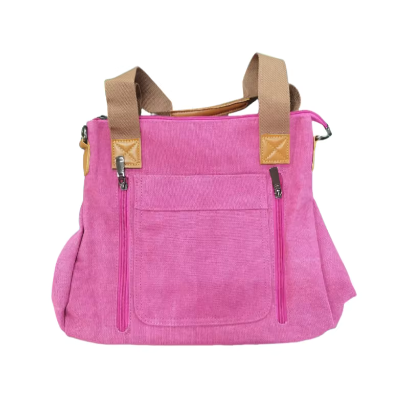 Casual Retro Campus Canvas Bulk Capacity Practicality Detachable Shoulder Strap Tote Bag Mssza