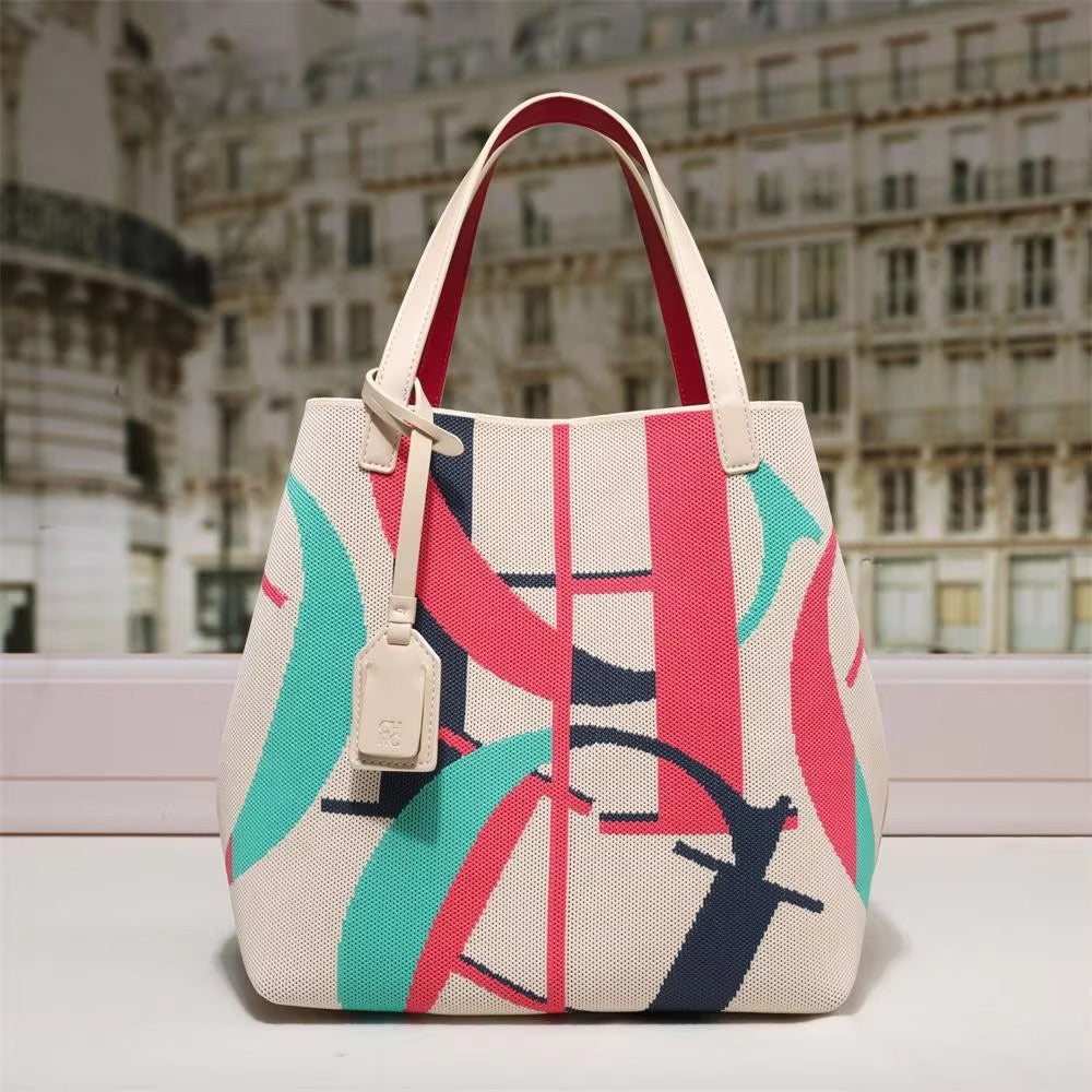 Casual Retro Design Large Capacity Bucket Handbag Mssza