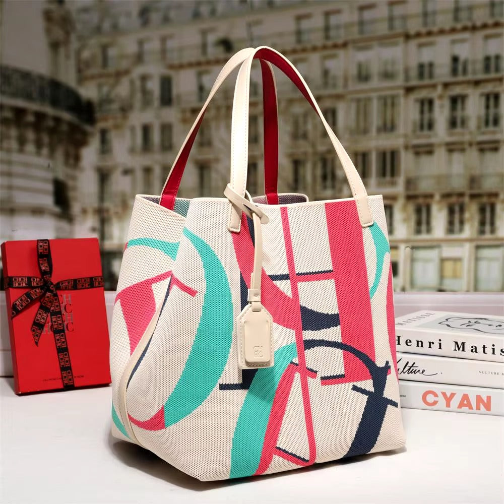 Casual Retro Design Large Capacity Bucket Handbag Mssza