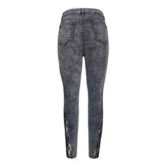 Casual Ripped Full Length High Waist Stretch Skinny Jeans Mssza