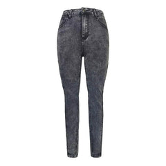 Casual Ripped Full Length High Waist Stretch Skinny Jeans Mssza