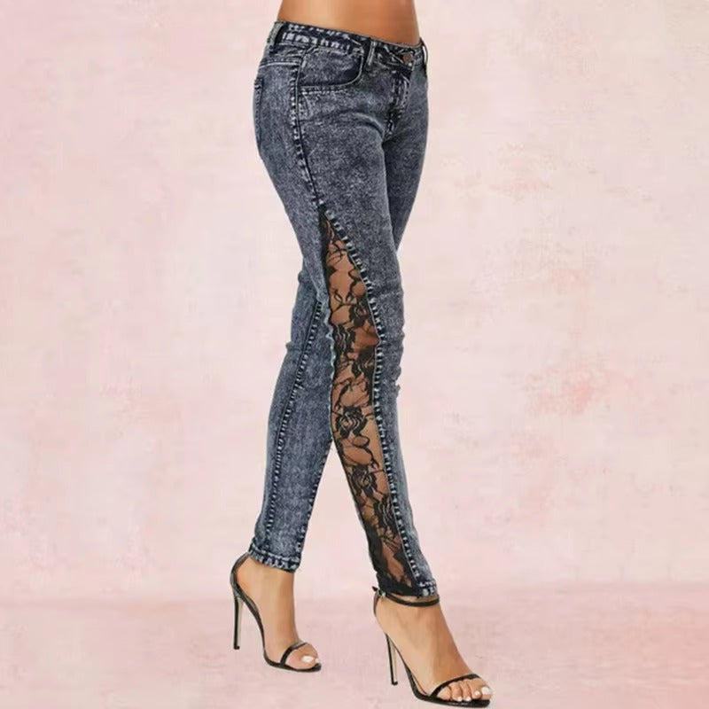 Casual Ripped Full Length High Waist Stretch Skinny Jeans Mssza