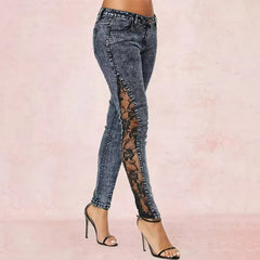 Casual Ripped Full Length High Waist Stretch Skinny Jeans Mssza