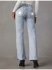 Casual Ripped High Waisted Loose With Pockets Flared Jeans Mssza