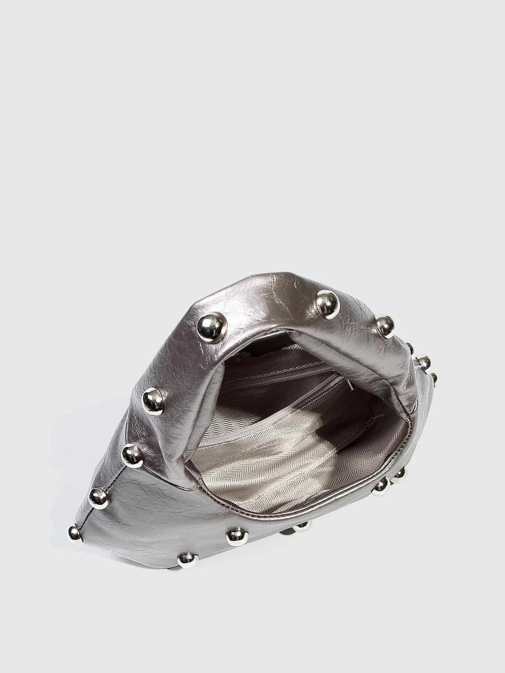 Casual Rivet Soft PU Leather Designer Hobos Half Moon Underarm Bags Mssza